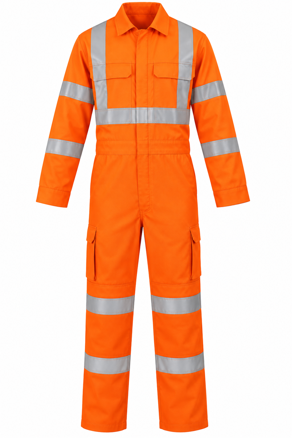 Combinaison Intégrale Orange Fluo Chantier & Voirie