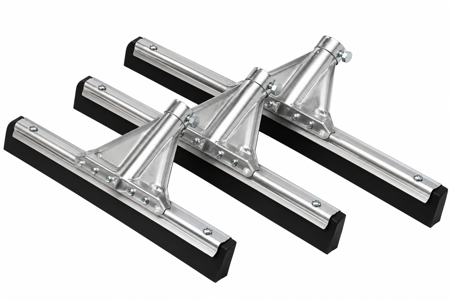 Raclettes de Sol Industrielles Métalliques Renforcées (45 à 75 cm)